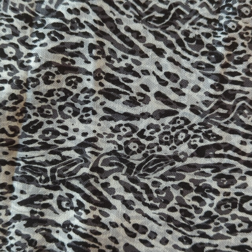 Chico's Linen Leopard Animal Print Wide High Waist Leg Pants - Picture 2 of 4